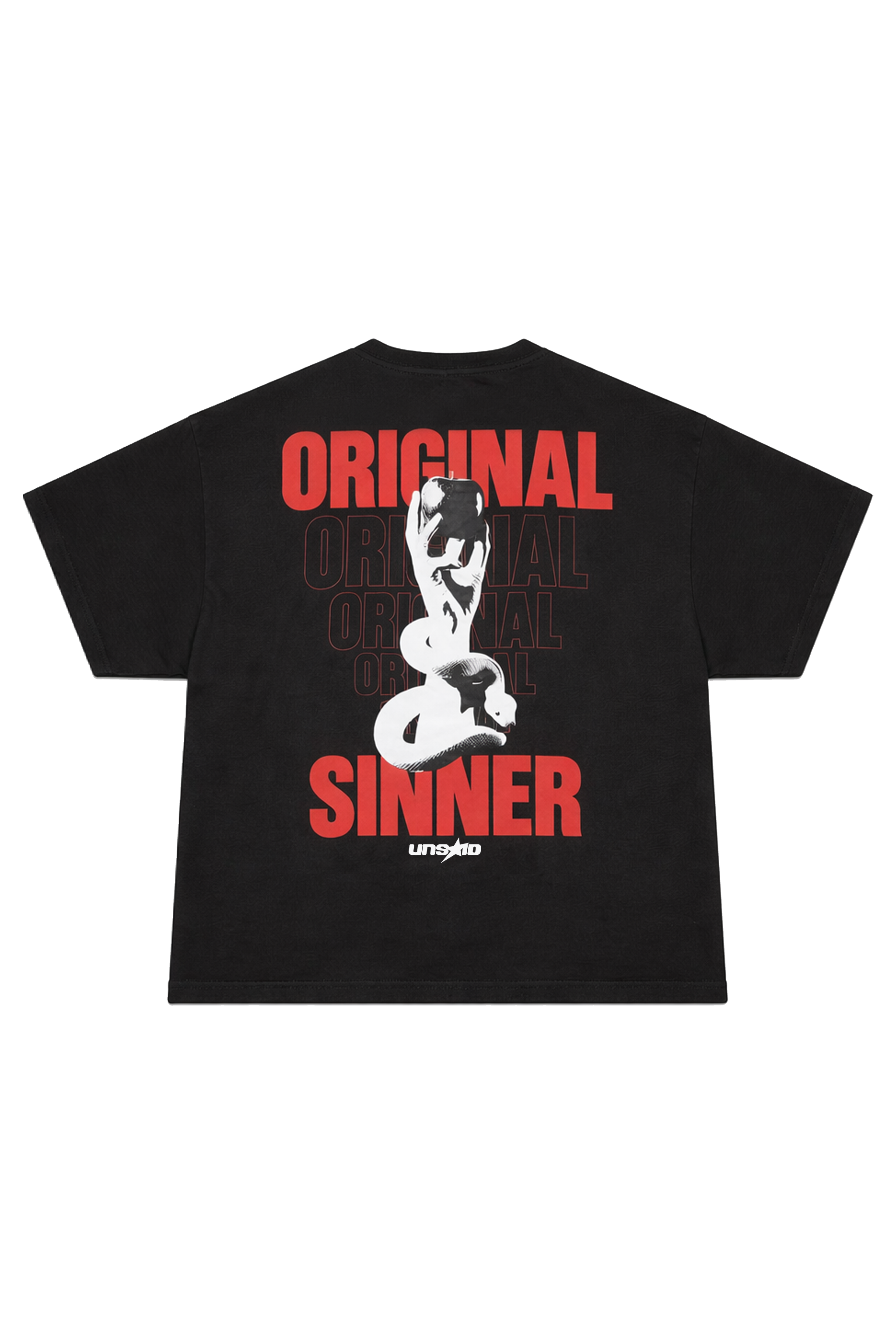 TEE OVERSIZED BOXY 'SINNER' BLACK