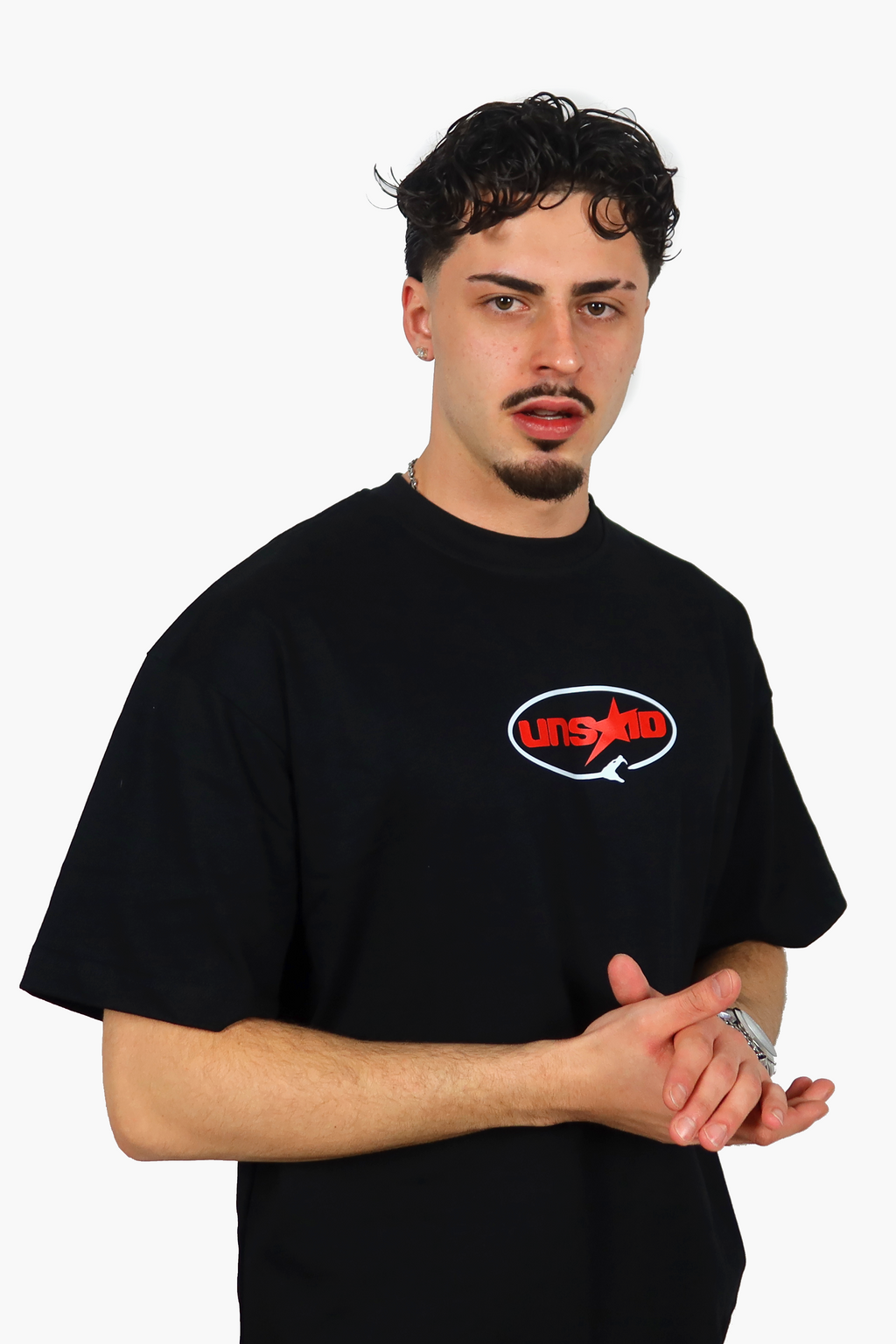 TEE OVERSIZED BOXY 'SINNER' BLACK