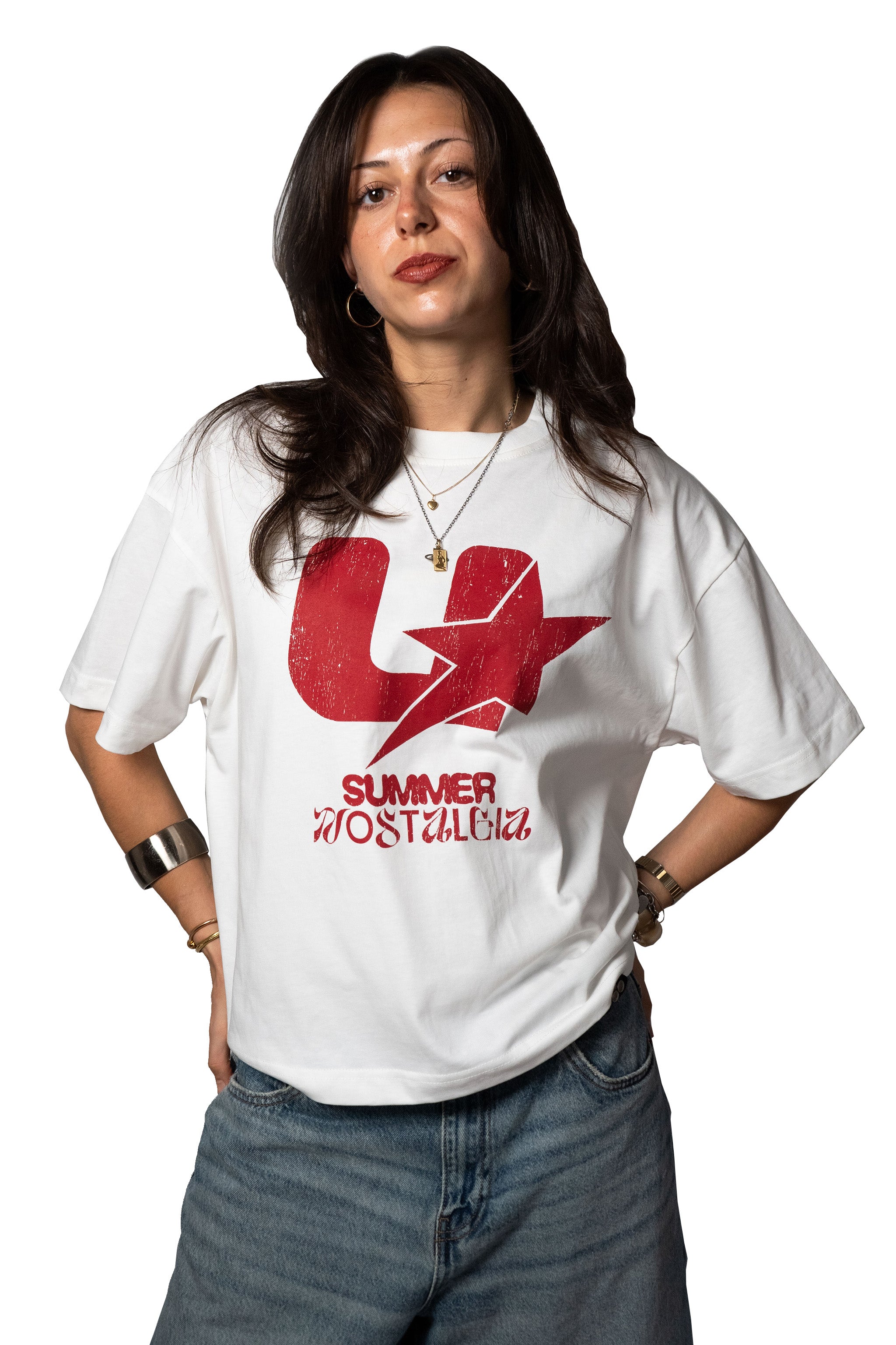 'SUMMER NOSTALGIA' BOXY FIT OVERSIZED T-SHIRT